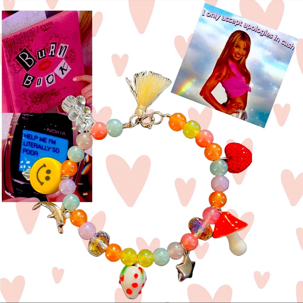 Pastel charm bracelet